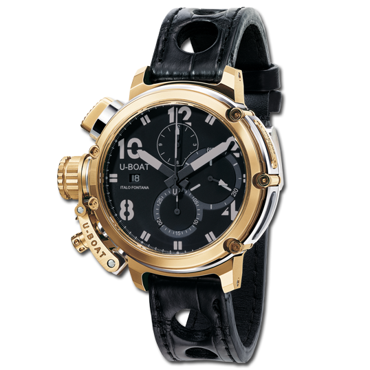 uk-black-dial-u-boat-precious-chimera-46-sideview-gold-7225a-fake-watches
