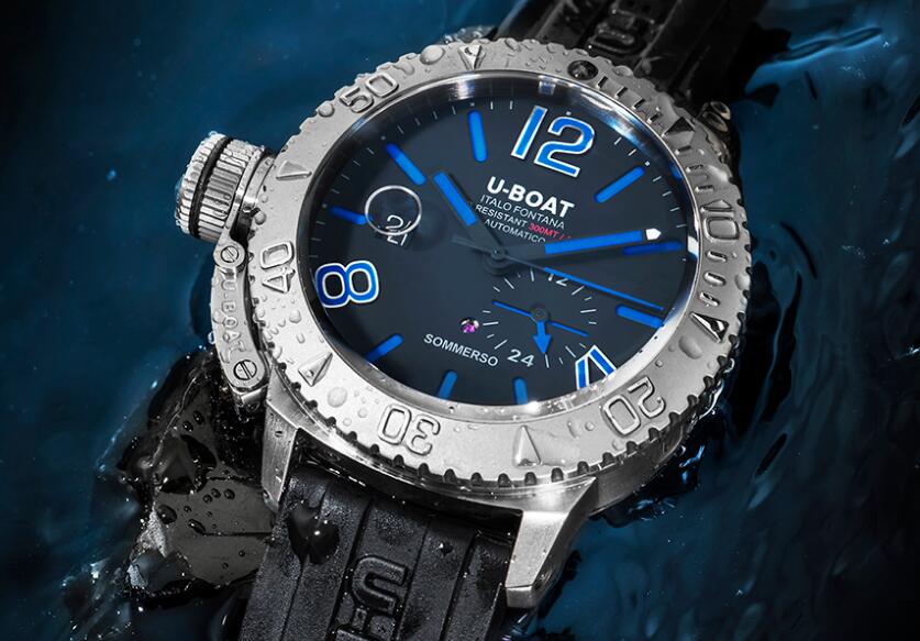 Swiss-made replication watches present showy blue color.