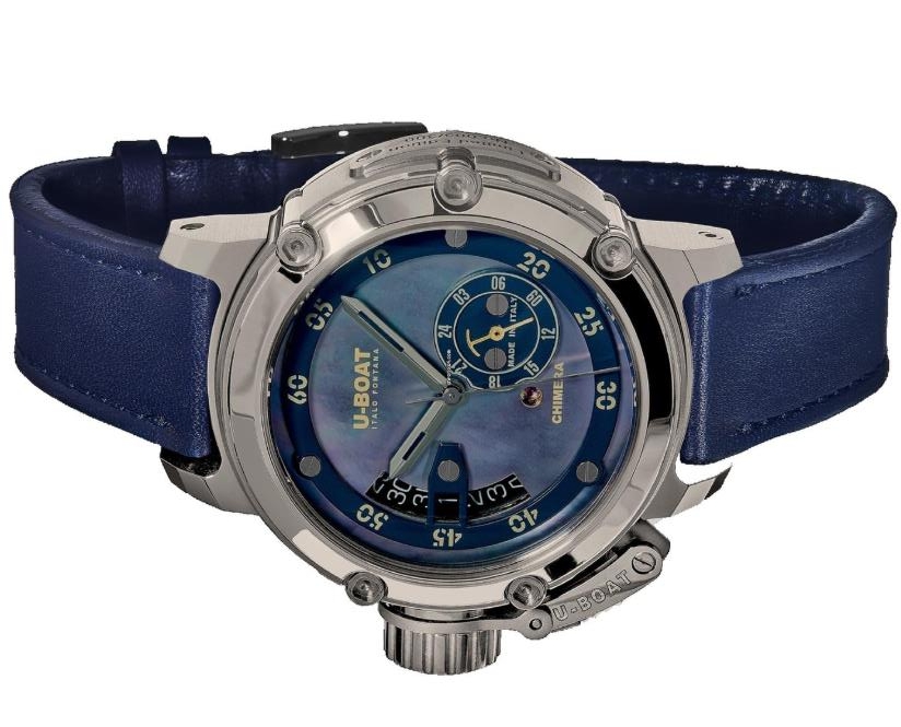 The blue dials copy watches have GMT function.