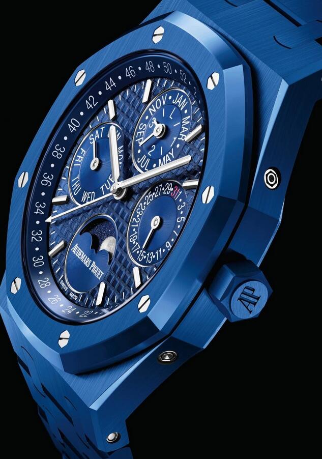 Audemars Piguet Unveils Its First Royal Oak Perpetual Calendar Replica Watches UK For Sale In Blue Ceramic