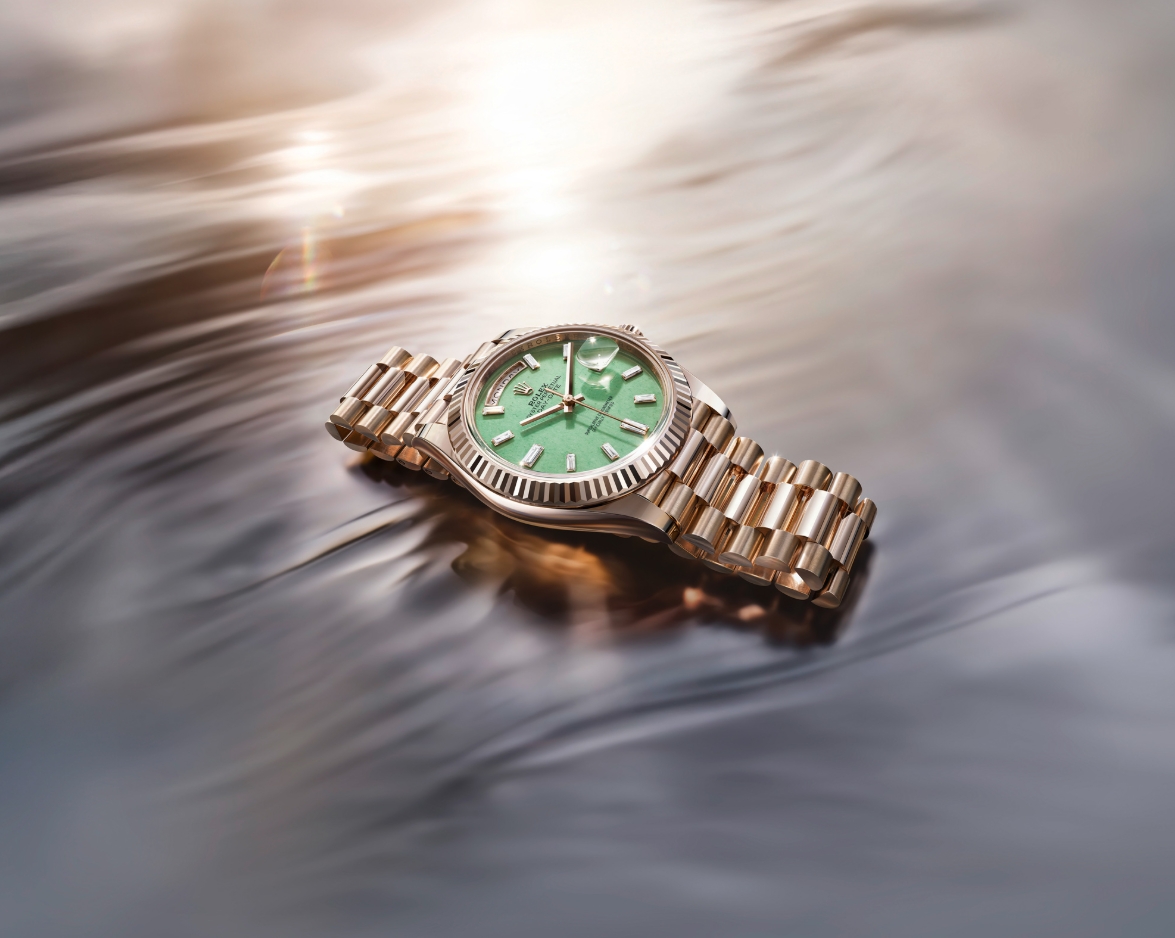 New Release: Replica Rolex Watches UK Launche A New Gold Alloy Through Stunning Green-Dials Day-Date 40 Watches